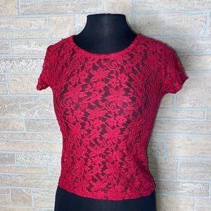 American Eagle Stretchy Lacy Sheer Shirt NWT NEW